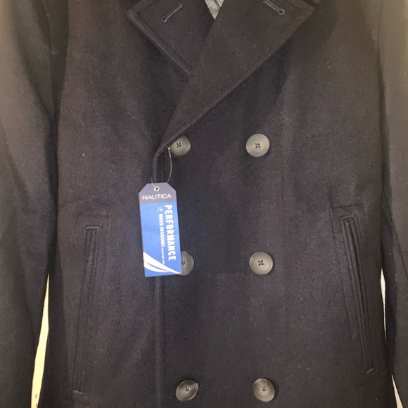 NAUTICA DARK NAVY PEACOAT. Care Dry Clean
Material:Other Fiber, Polyester, Wool. - Picture 4 of 8